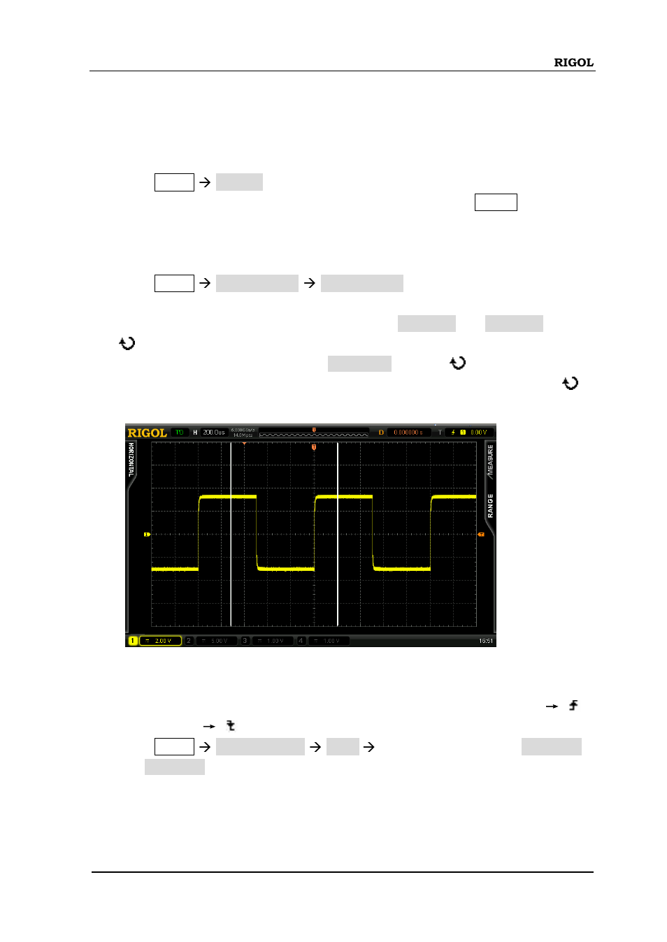 Measurement setting, Measurement setting -21, Measurement range | RIGOL DS6000 Series User Manual | Page 145 / 280