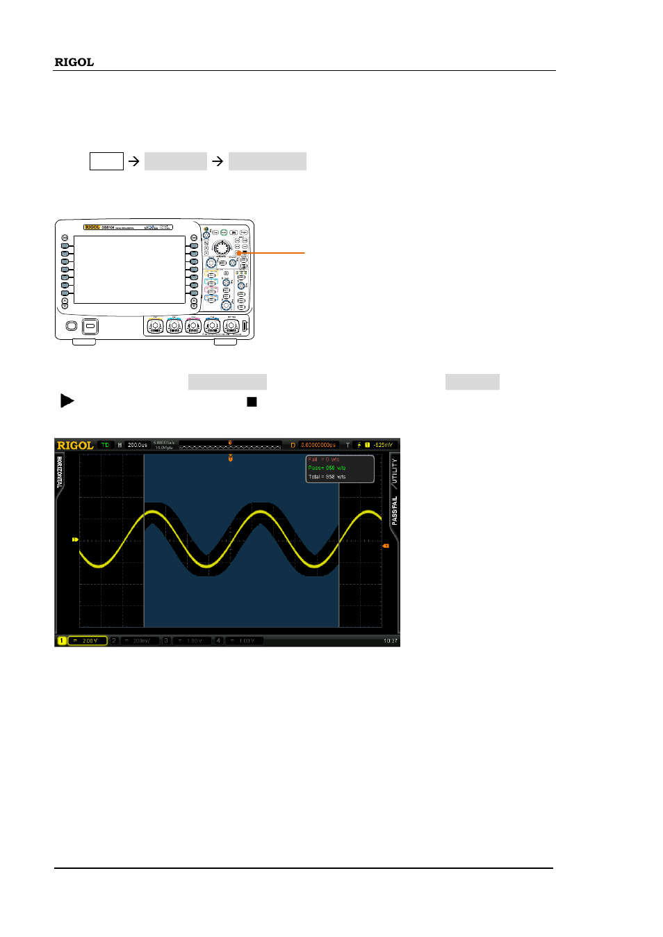 To enable pass/fail test function, To enable pass/fail test function -2 | RIGOL DS6000 Series User Manual | Page 188 / 280