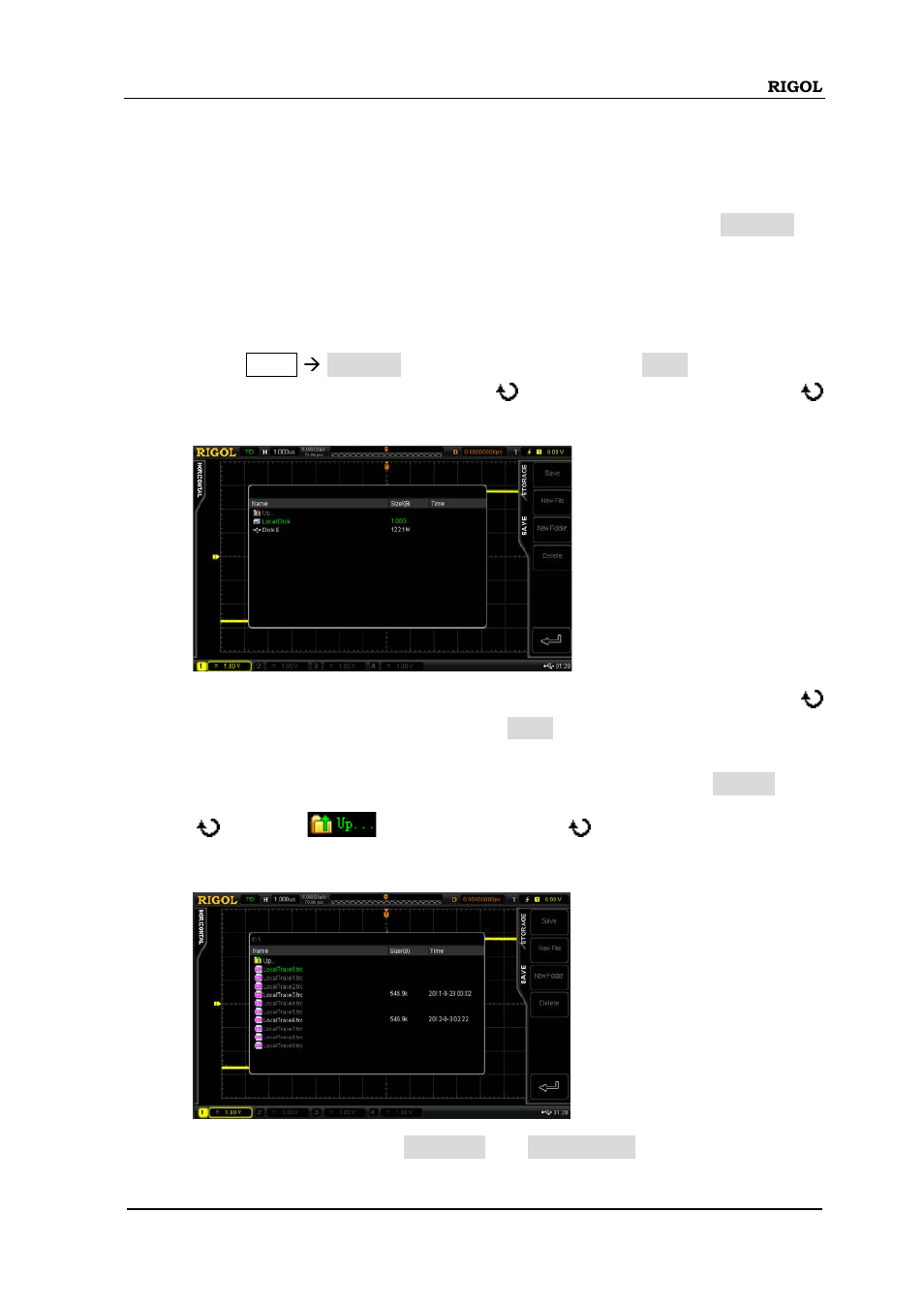 Internal store and recall, Internal store and recall -5 | RIGOL DS6000 Series User Manual | Page 215 / 280