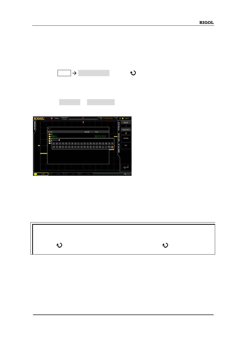 To create a new file or folder, To create a new file or folder -11 | RIGOL DS6000 Series User Manual | Page 221 / 280
