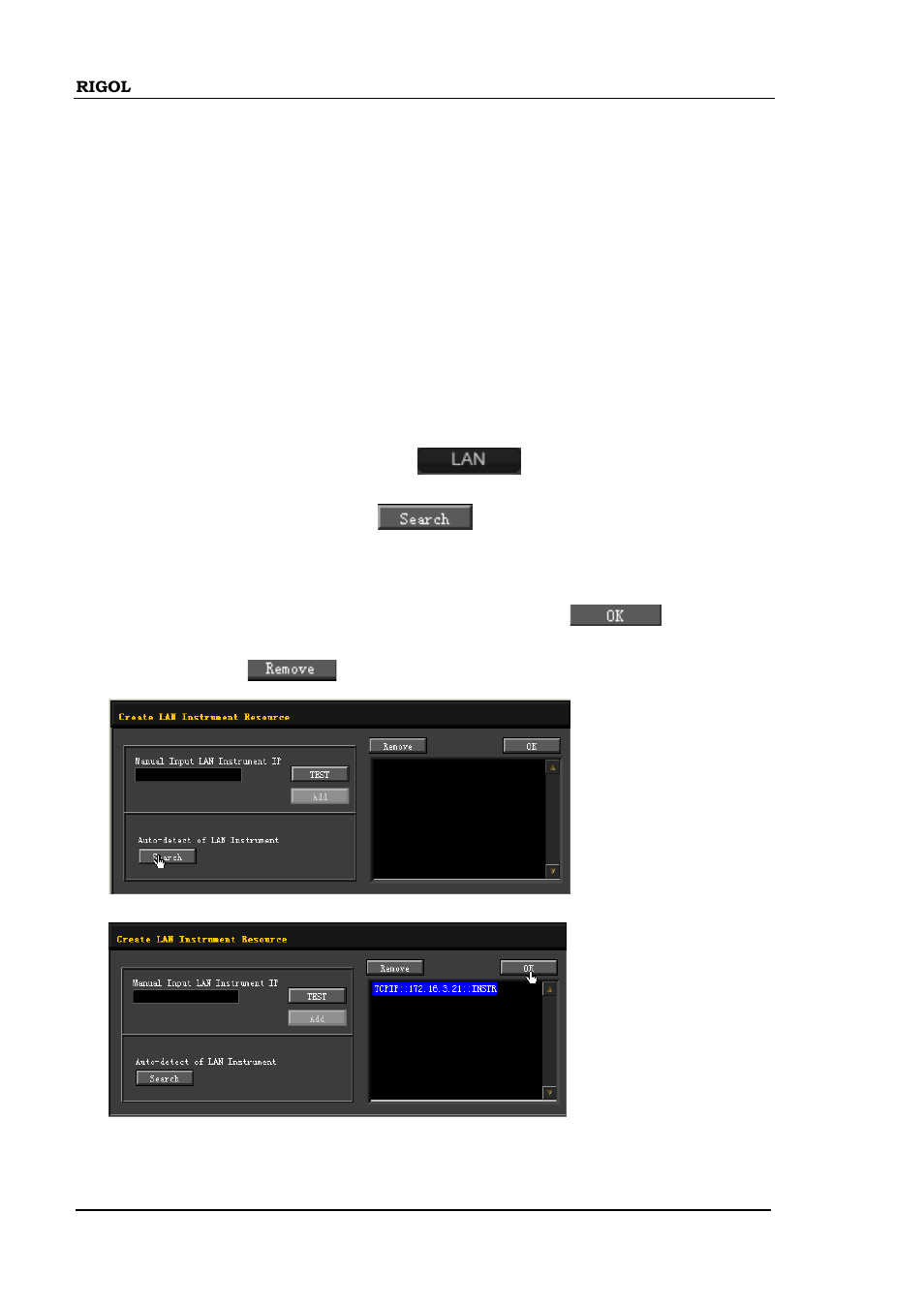 Remote control via lan, Remote control via lan -6 | RIGOL DS6000 Series User Manual | Page 260 / 280