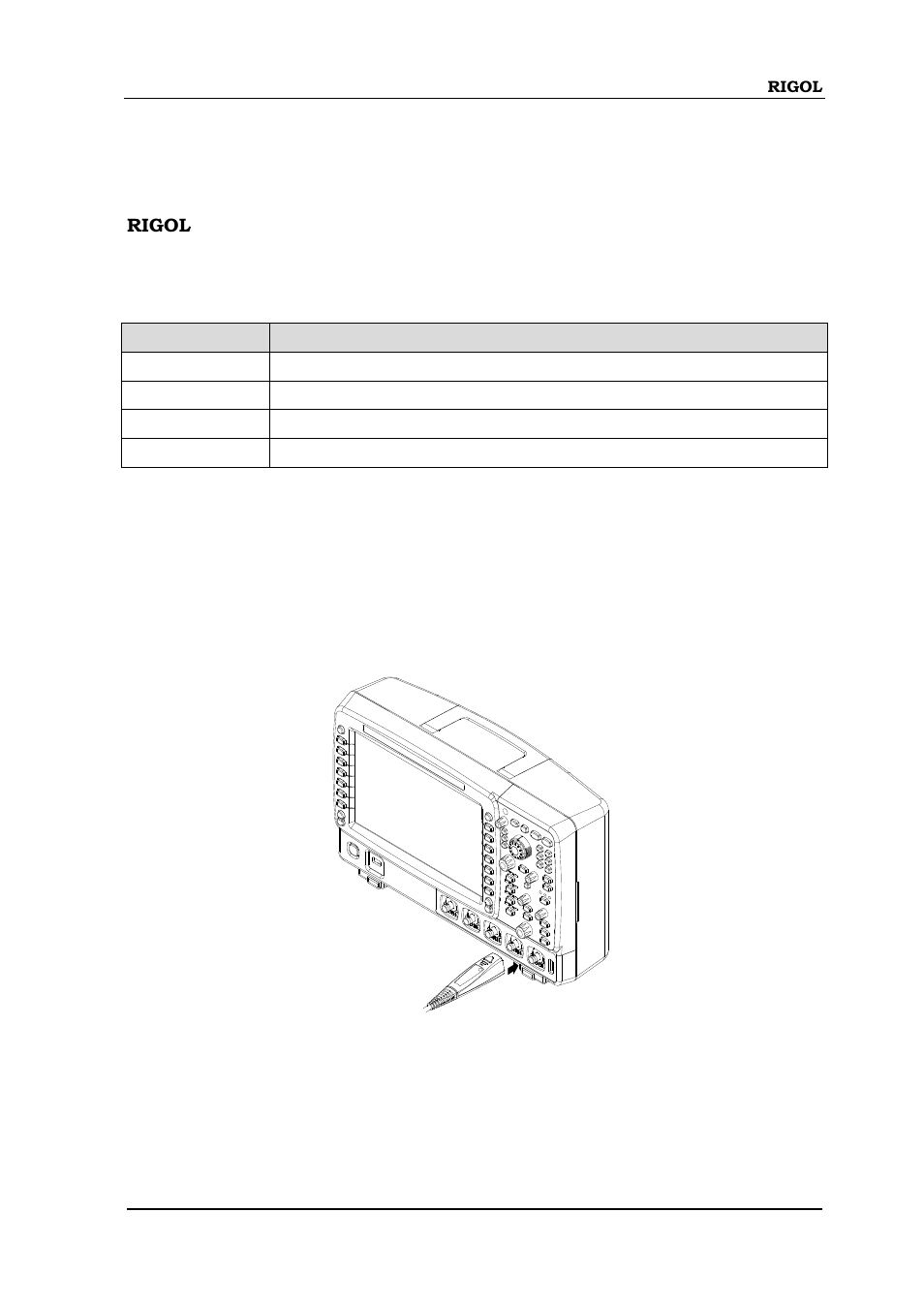 To connect the probe, To connect the probe -9 | RIGOL DS6000 Series User Manual | Page 31 / 280