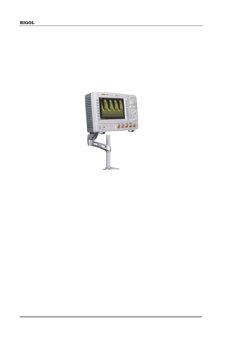 To use the desk mount instrument arm, To use the desk mount instrument arm -30 | RIGOL DS6000 Series User Manual | Page 52 / 280