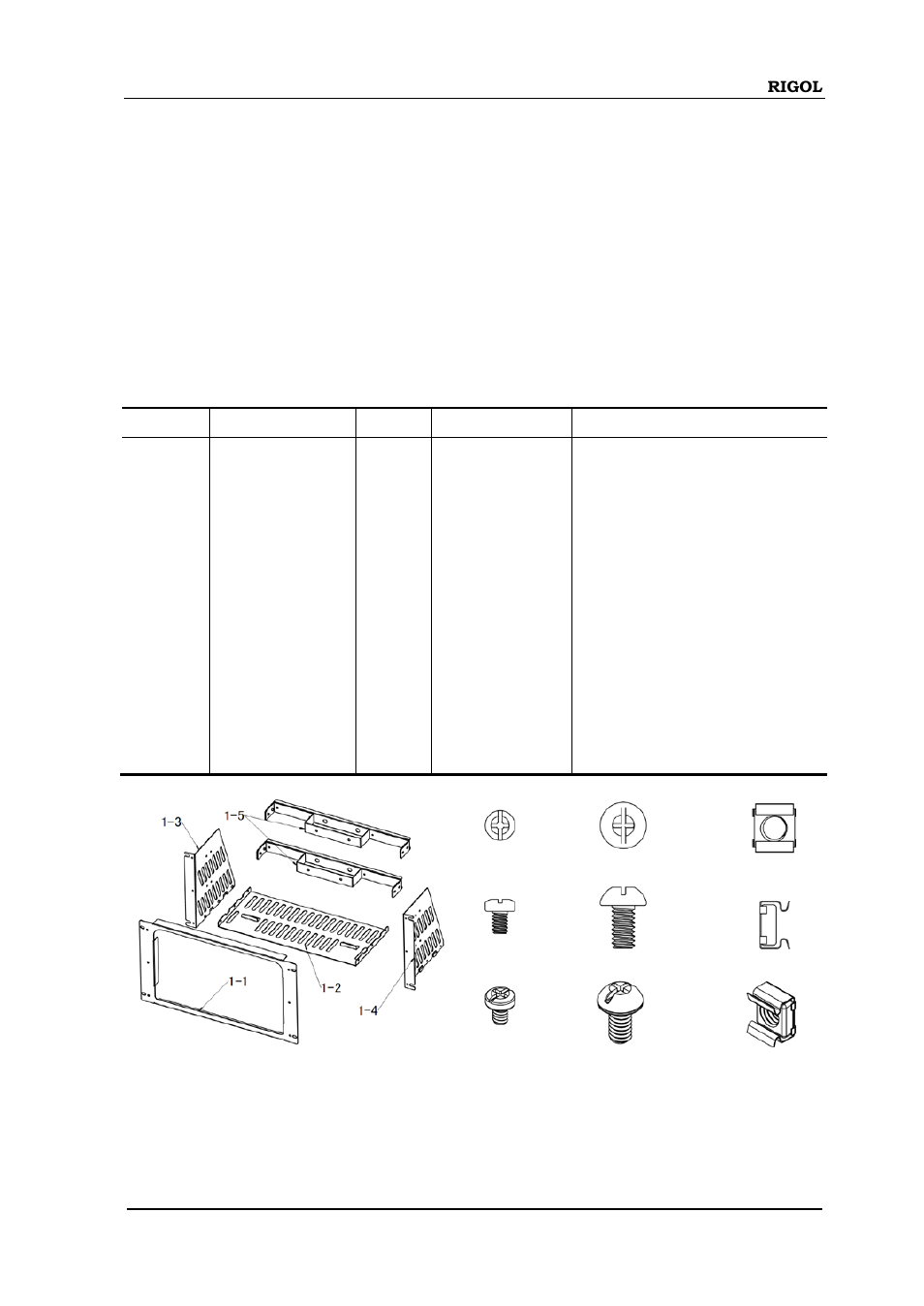 To use the rack mount kit, Kit parts list, To use the rack mount kit -31 | Kit parts list -31 | RIGOL DS6000 Series User Manual | Page 53 / 280
