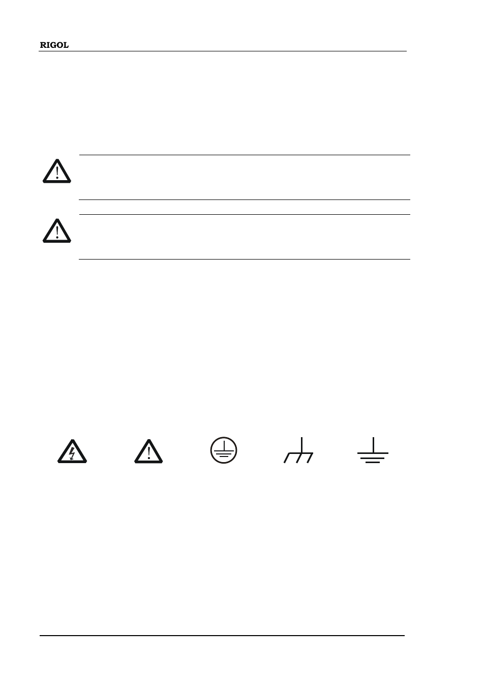 Safety terms and symbols | RIGOL DS6000 Series User Manual | Page 6 / 280