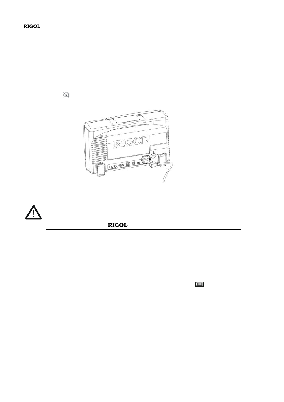 To connect to ac power supply, To use the battery | RIGOL DS6000 Series User Manual | Page 54 / 79
