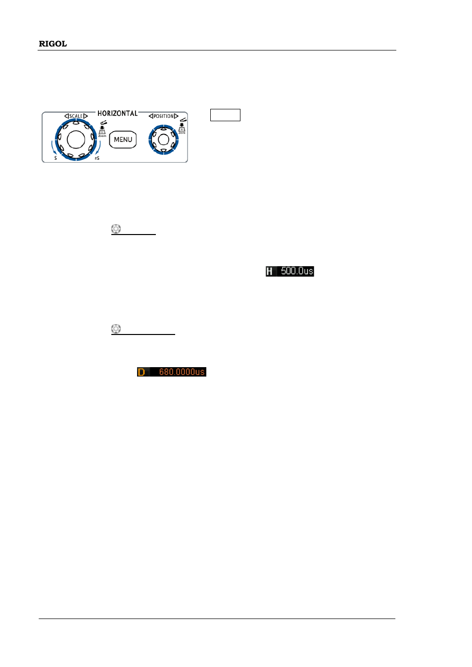 Horizontal | RIGOL DS6000 Series User Manual | Page 62 / 79