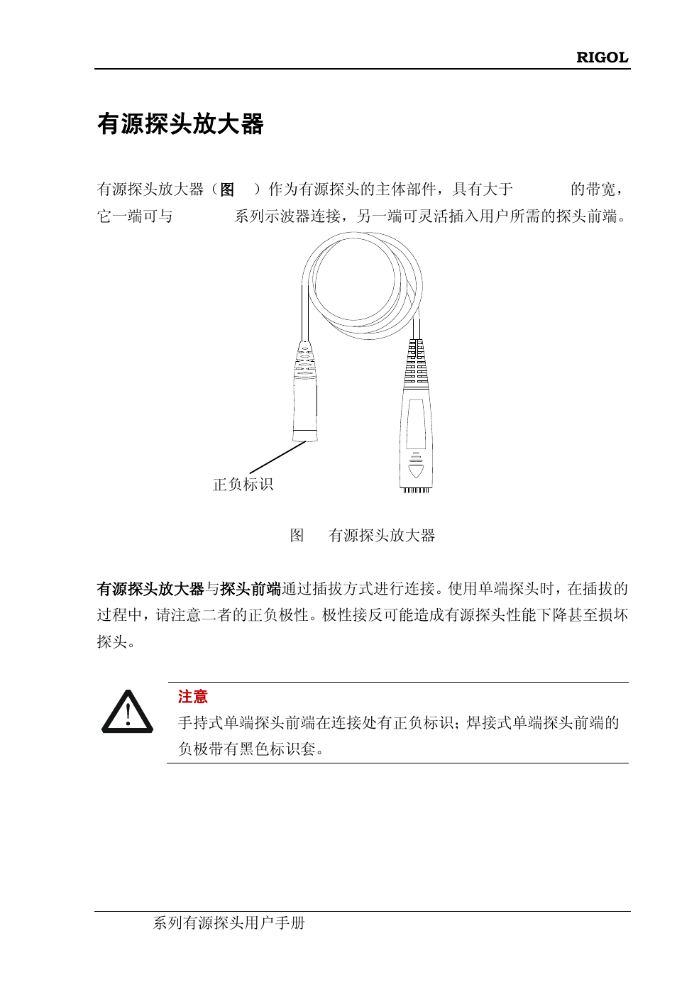 有源探头放大器 | RIGOL DS6000 Series User Manual | Page 13 / 63