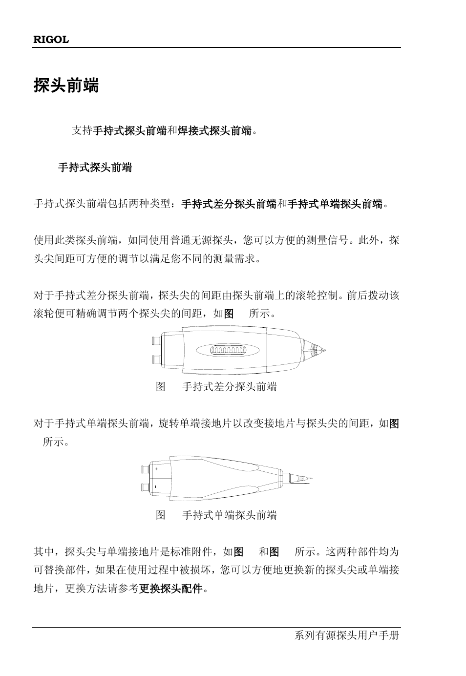 探头前端 | RIGOL DS6000 Series User Manual | Page 14 / 63