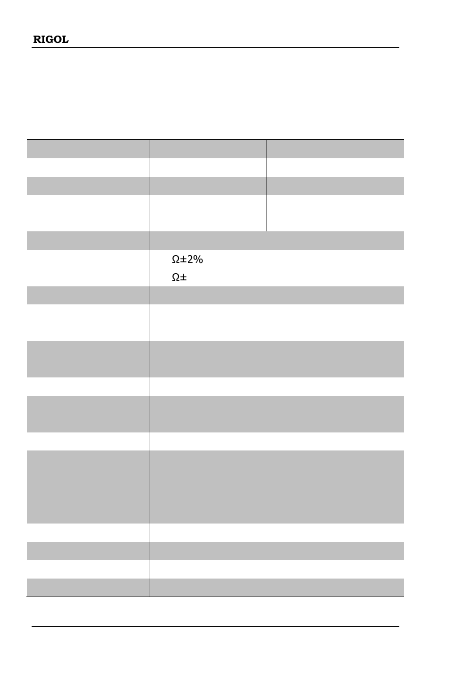 Specifications | RIGOL DS6000 Series User Manual | Page 62 / 63