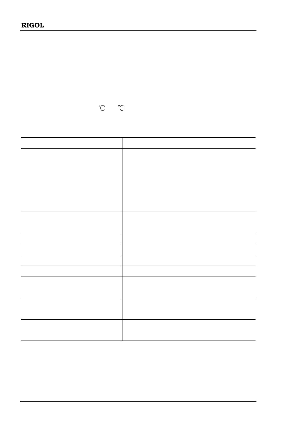 Specifications, Electrical characteristics | RIGOL DS6000 Series User Manual | Page 40 / 45