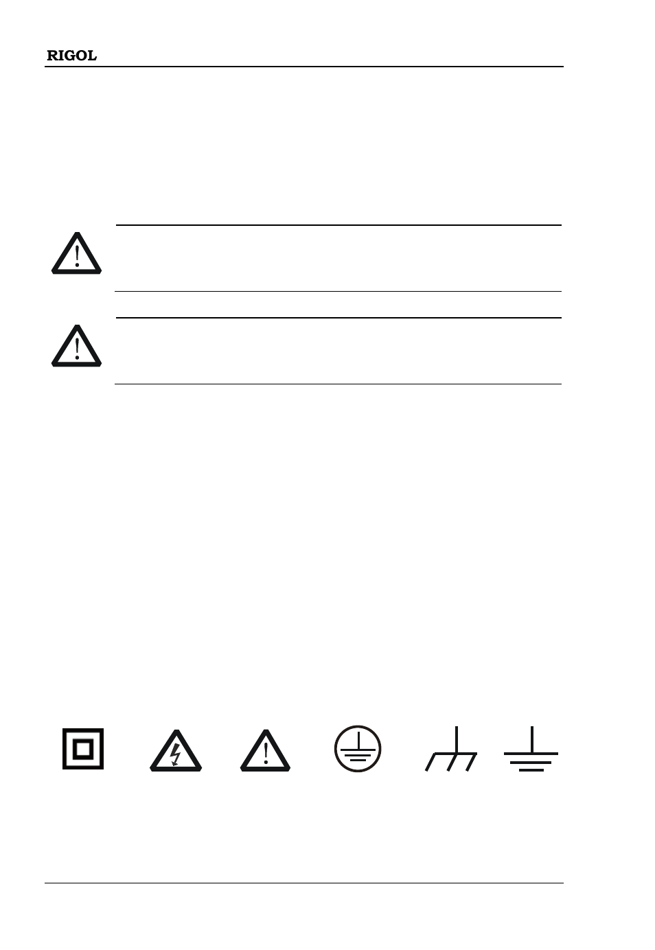 Safety terms and symbols | RIGOL DS6000 Series User Manual | Page 26 / 42