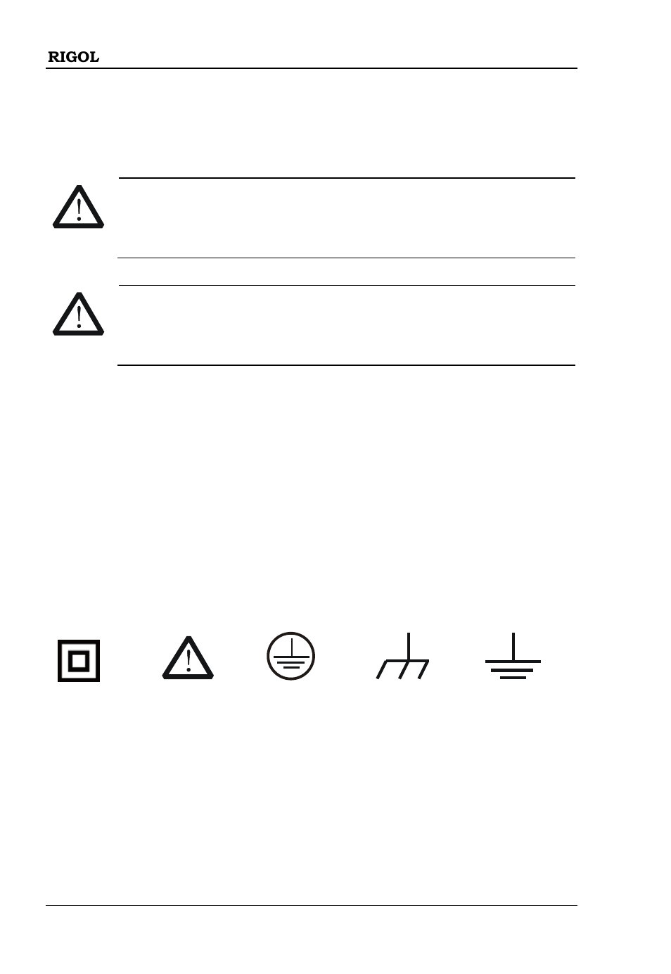 Safety terms and symbols | RIGOL DS6000 Series User Manual | Page 28 / 44