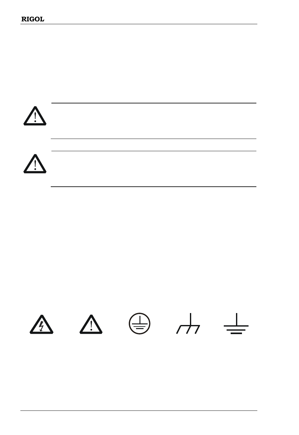 Safety terms and symbols | RIGOL DS6000 Series User Manual | Page 28 / 49