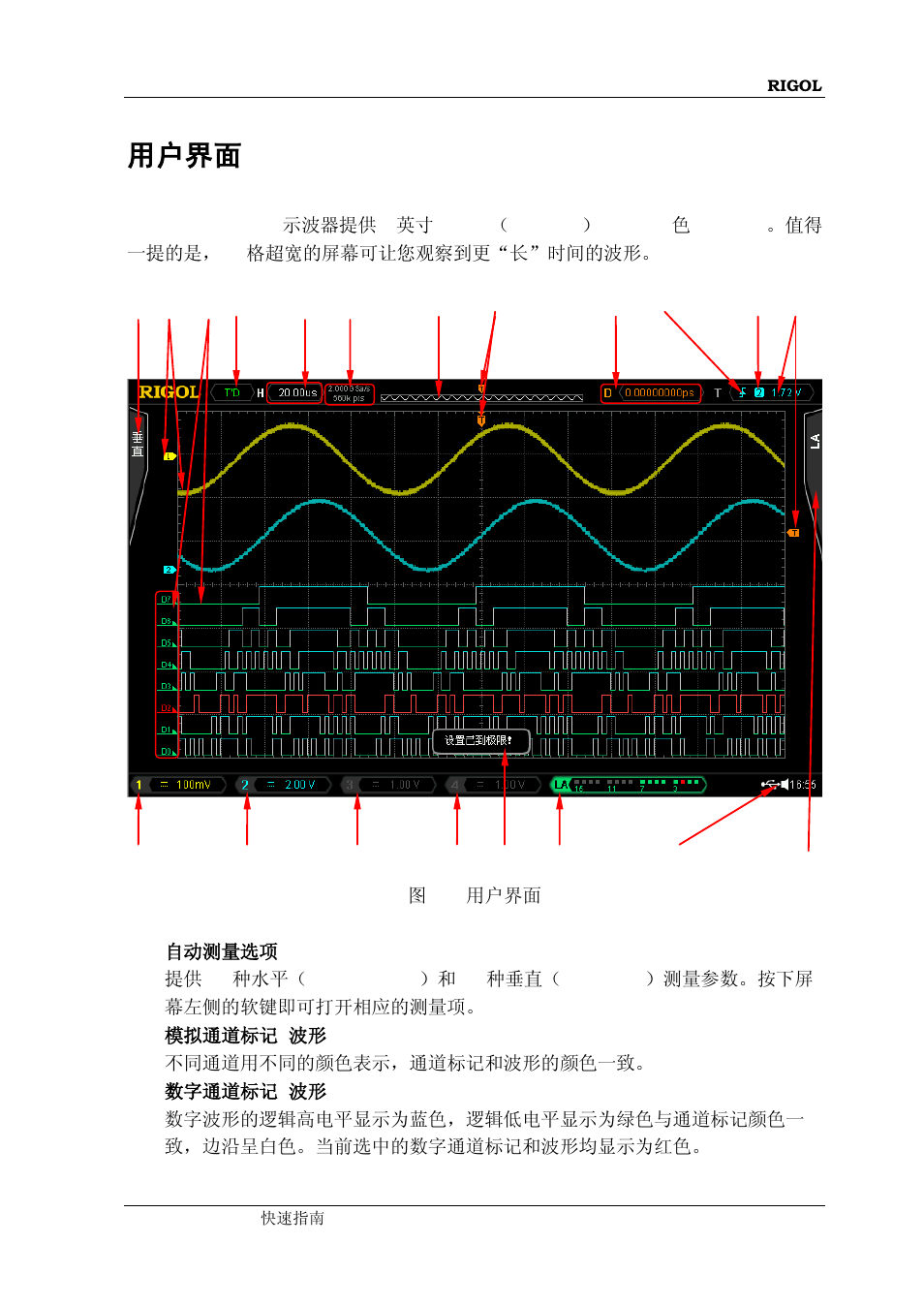 用户界面 | RIGOL MSO/DS4000 Series User Manual | Page 27 / 68