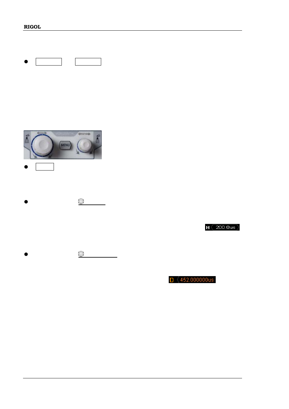 Horizontal | RIGOL MSO/DS4000 Series User Manual | Page 54 / 68