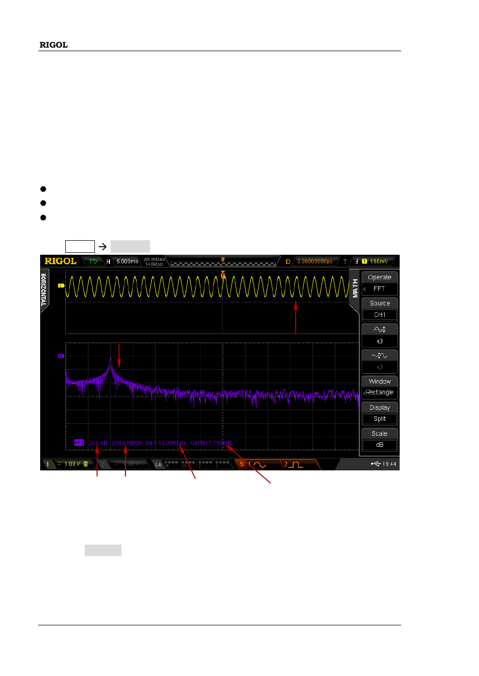 Fft -4 | RIGOL MSO/DS2000A Series User Manual | Page 140 / 317