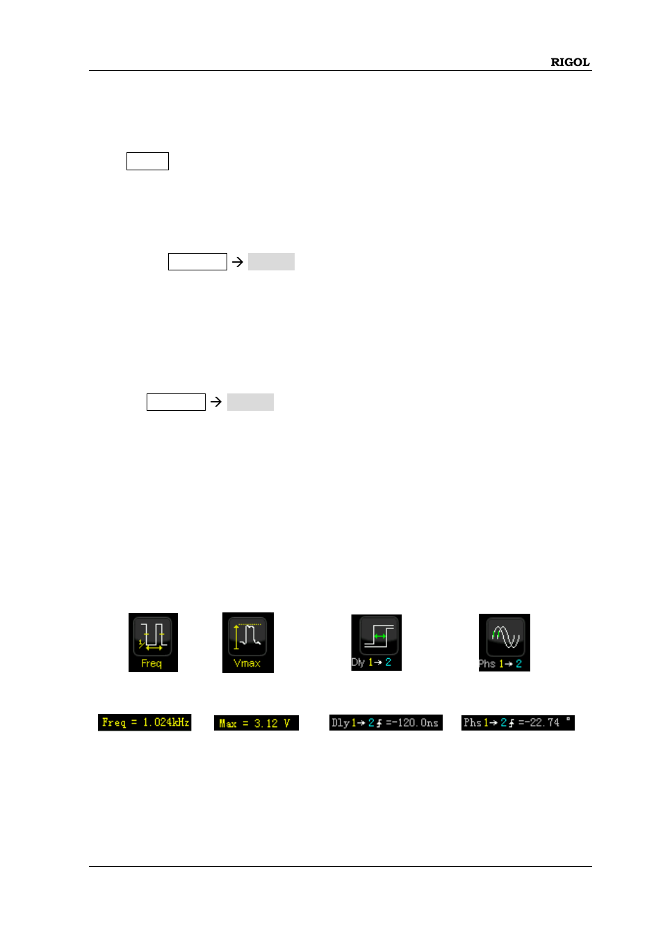 One-key measurement of 29 parameters, One-key measurement of 29 parameters -13 | RIGOL MSO/DS2000A Series User Manual | Page 149 / 317