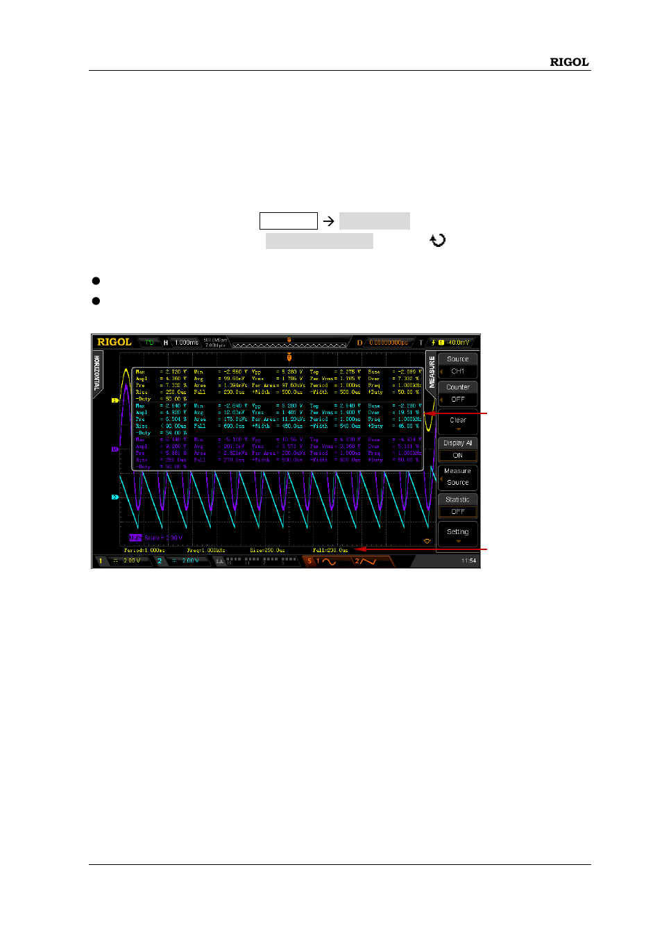 All measurement, All measurement -23 | RIGOL MSO/DS2000A Series User Manual | Page 159 / 317