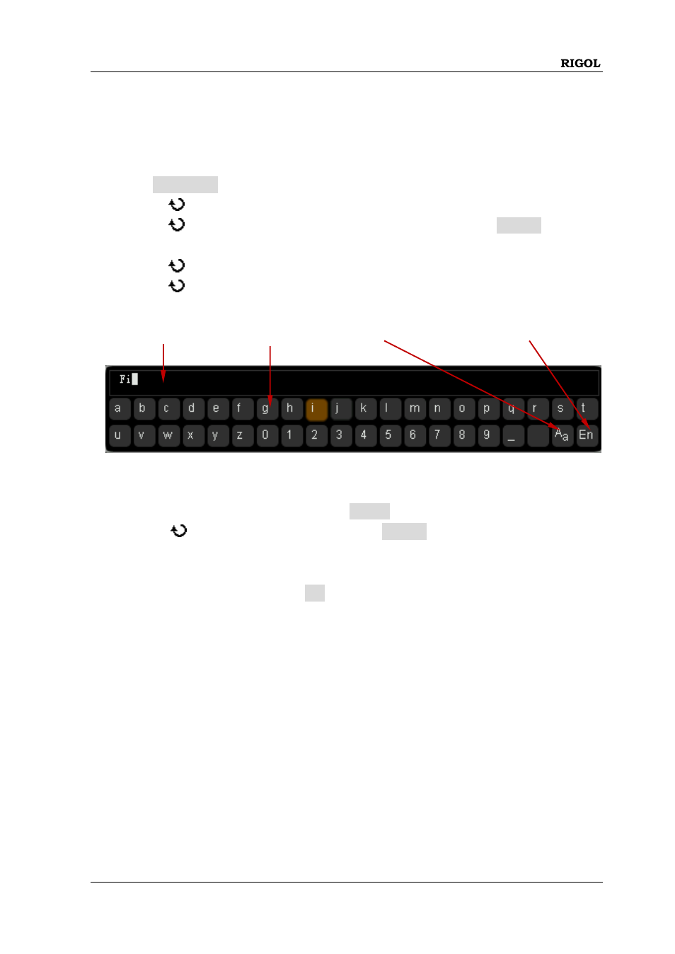 English input method | RIGOL MSO/DS2000A Series User Manual | Page 257 / 317