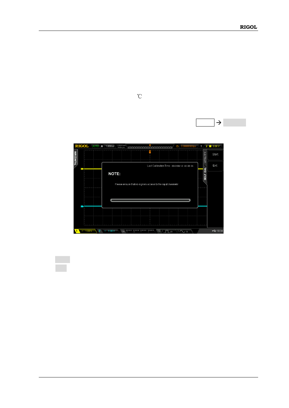 Self-calibration, Self-calibration -11 | RIGOL MSO/DS2000A Series User Manual | Page 279 / 317