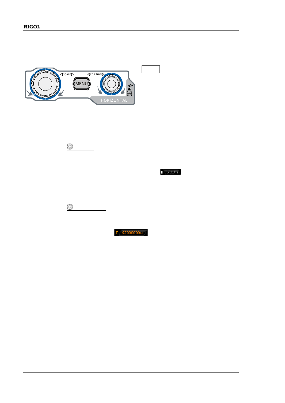 Horizontal, Horizontal -14 | RIGOL MSO/DS2000A Series User Manual | Page 42 / 317