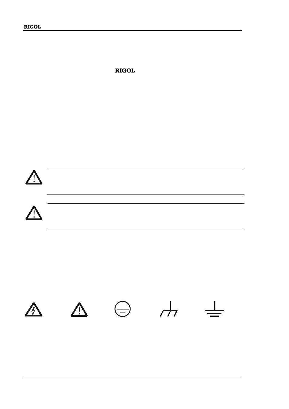 Safety terms and symbols | RIGOL MSO/DS2000A Series User Manual | Page 6 / 317