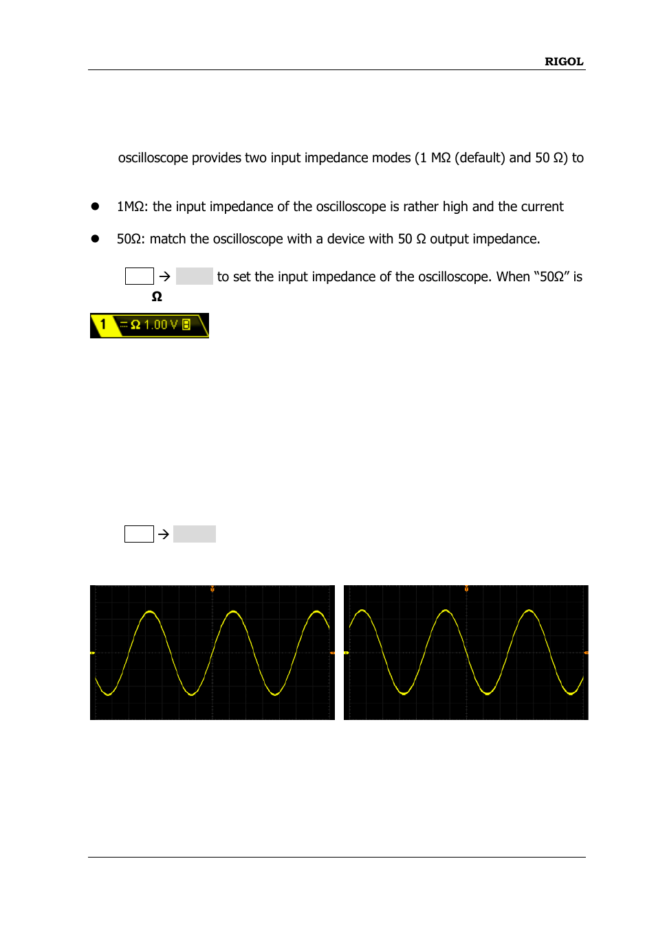 Input impedance, Waveform invert, Input impedance -5 waveform invert -5 | RIGOL MSO/DS2000A Series User Manual | Page 61 / 317