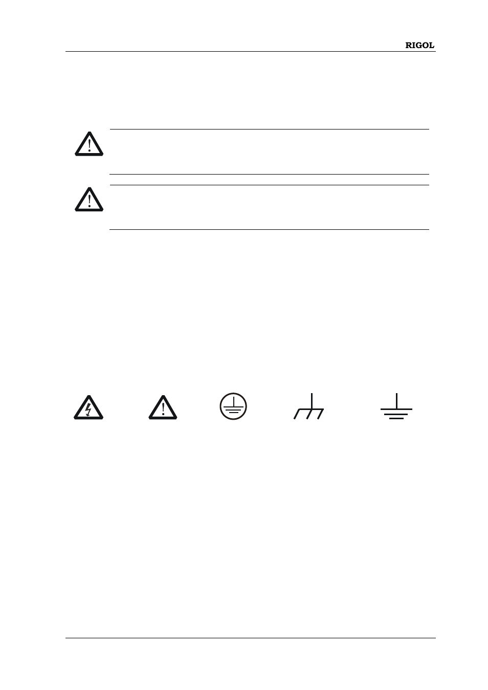 Sicherheits begriffe und symbole | RIGOL MSO/DS2000A Series User Manual | Page 43 / 77