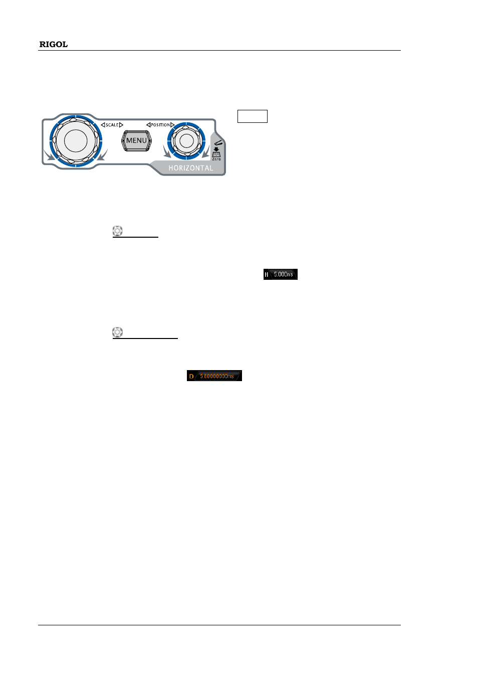 Horizontal | RIGOL MSO/DS2000A Series User Manual | Page 62 / 77