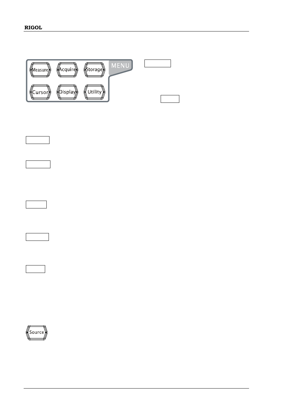 Menu, Signal source | RIGOL MSO/DS2000A Series User Manual | Page 66 / 77