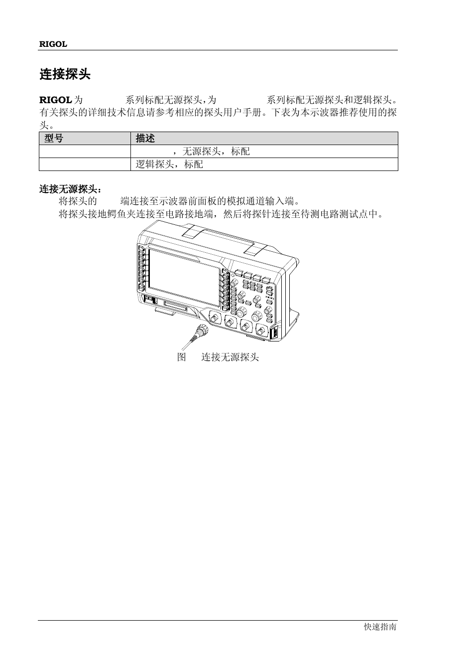 连接探头 | RIGOL MSO/DS1000Z Series User Manual | Page 14 / 72