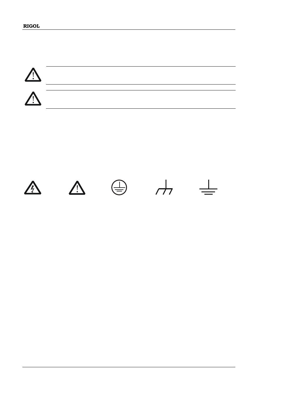 Safety terms and symbols | RIGOL MSO/DS1000Z Series User Manual | Page 40 / 72