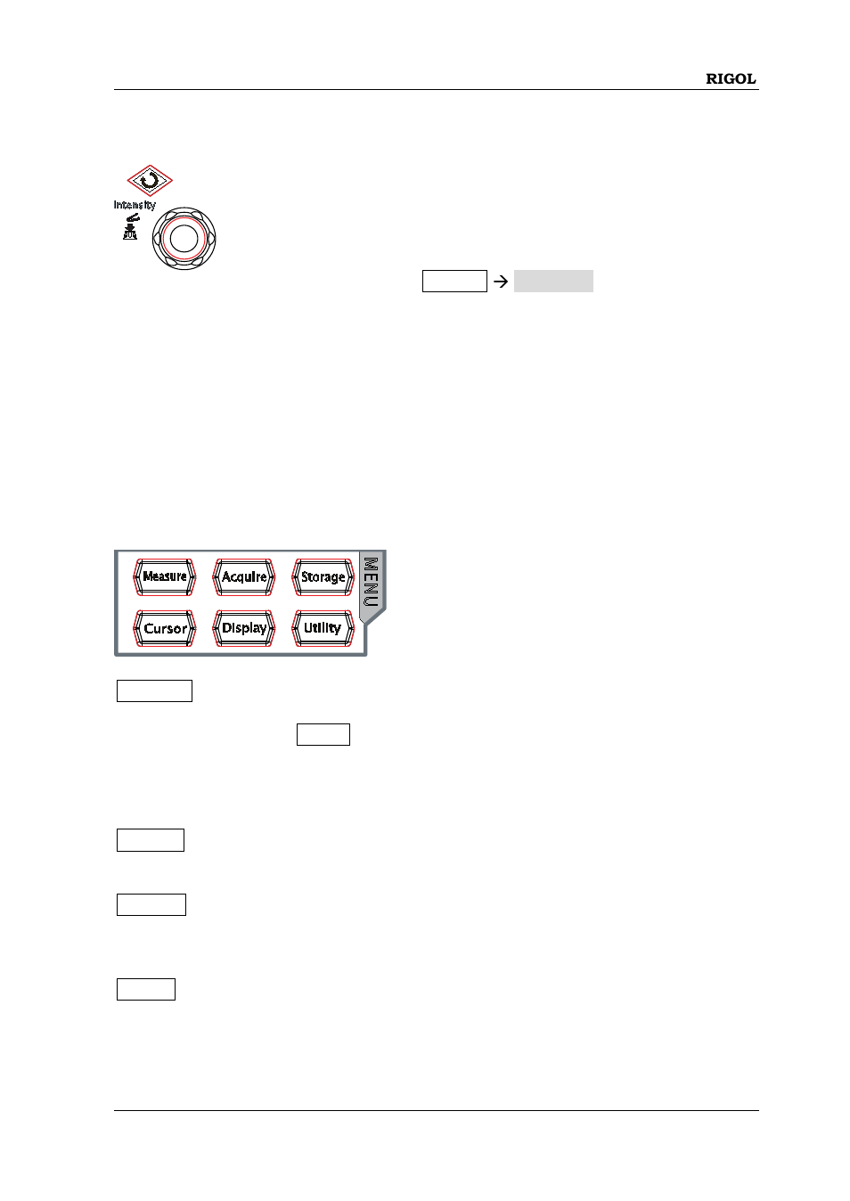 Multifunction knob, Function menus | RIGOL MSO/DS1000Z Series User Manual | Page 63 / 72