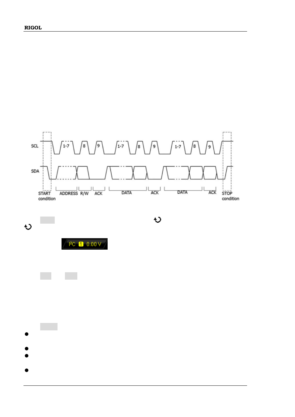 I2c trigger (option), I2c trigger (option) -34 | RIGOL MSO/DS1000Z Series User Manual | Page 108 / 270