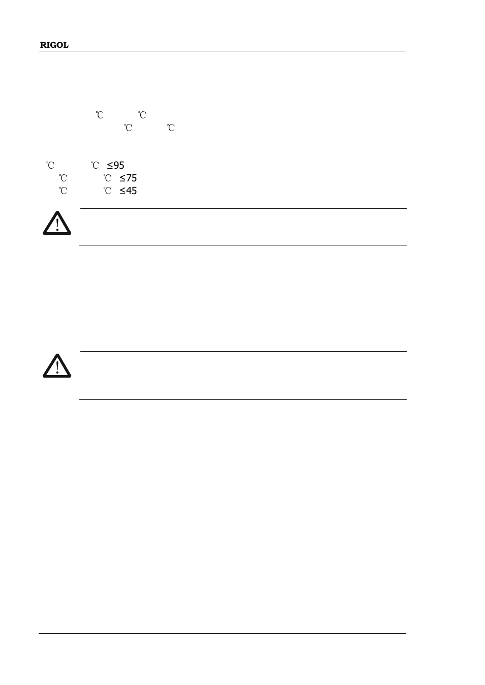 Working environment | RIGOL MSO/DS1000Z Series User Manual | Page 12 / 270