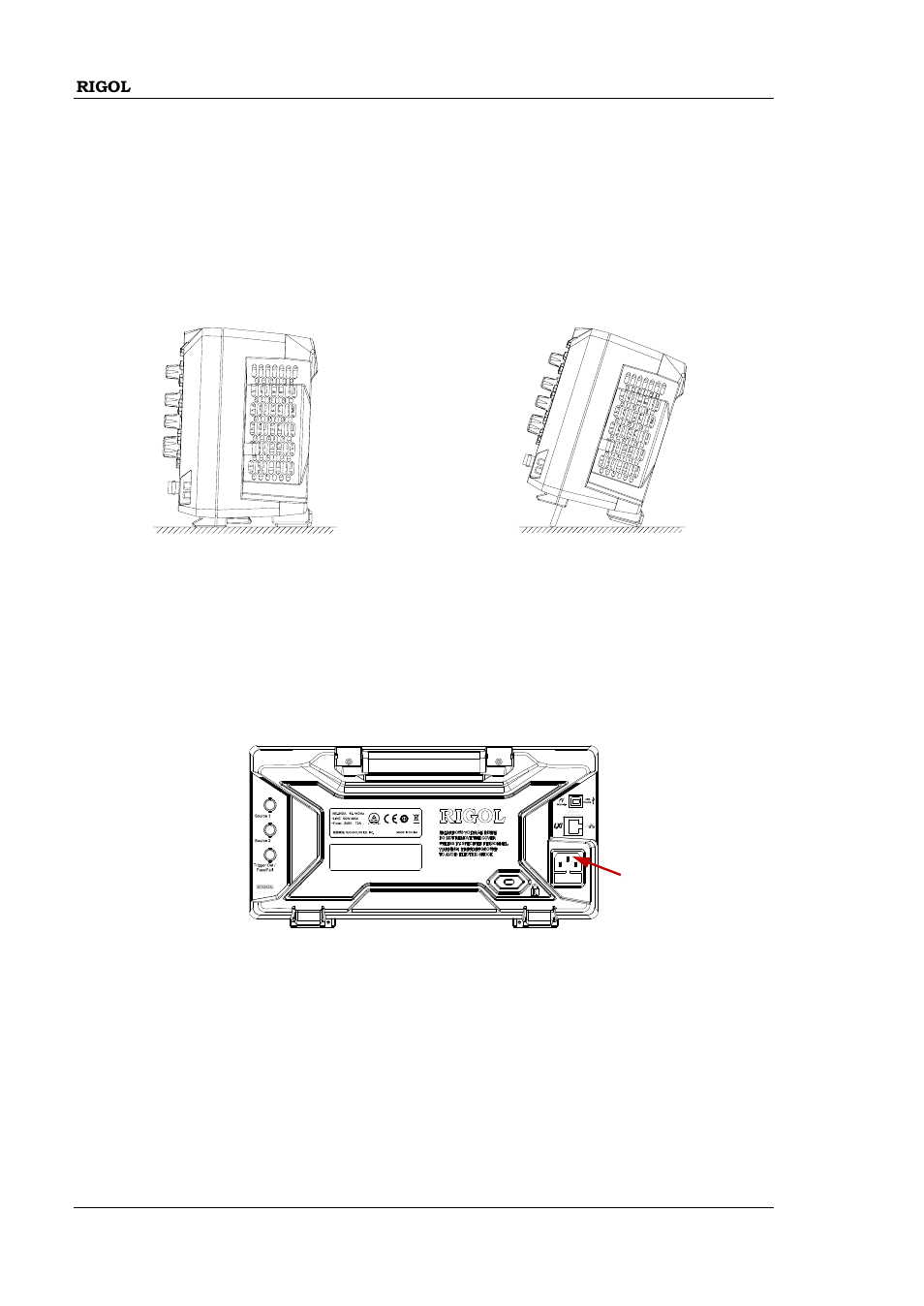 To prepare the oscilloscope for use, To adjust the supporting legs, To connect to power supply | To prepare the oscilloscope for use -4, To adjust the supporting legs -4, To connect to power supply -4 | RIGOL MSO/DS1000Z Series User Manual | Page 30 / 270