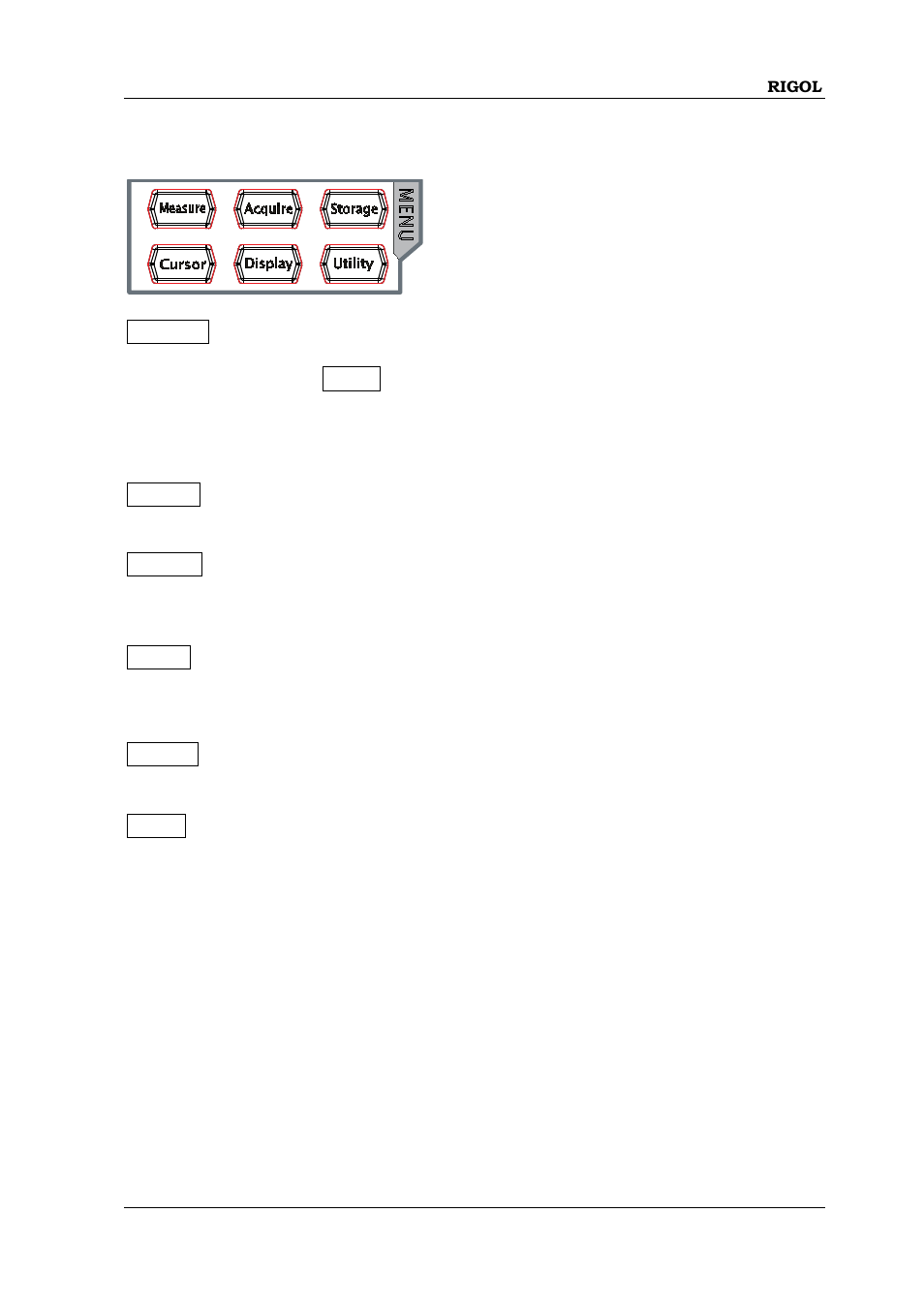 Function menus, Function menus -17 | RIGOL MSO/DS1000Z Series User Manual | Page 43 / 270