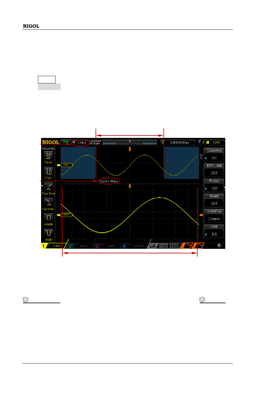 Delayed sweep, Delayed sweep -2 | RIGOL MSO/DS1000Z Series User Manual | Page 62 / 270
