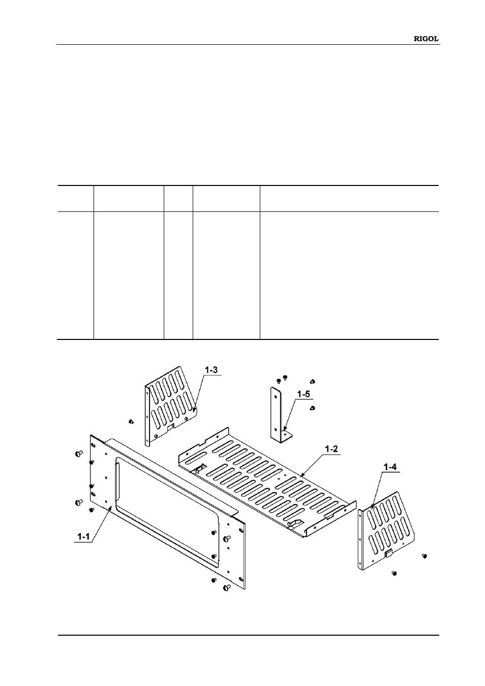 Kit overview, Kit parts list | RIGOL DS1000B User Manual | Page 4 / 9