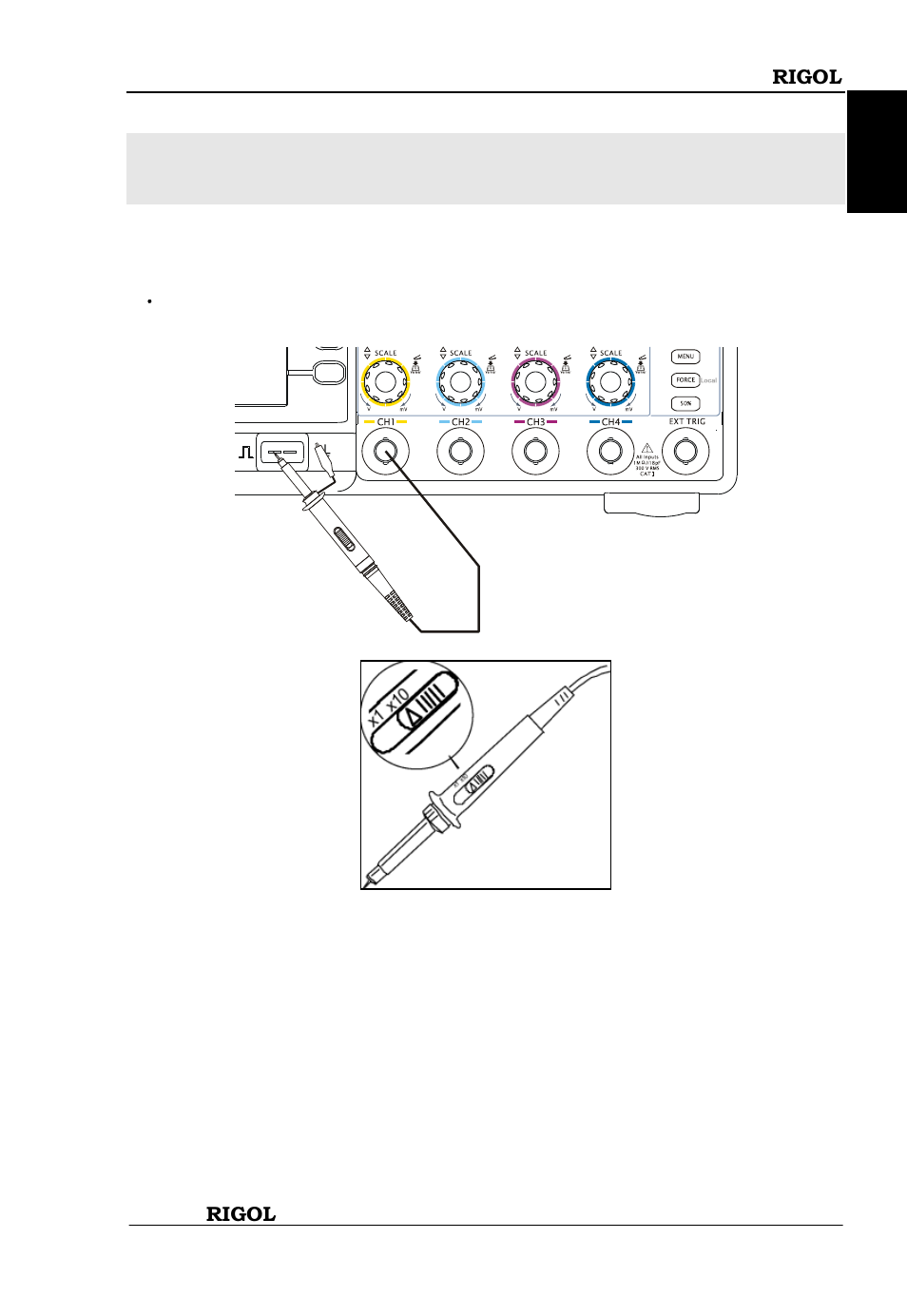 How to connect probe or bnc, How to connect probe or bnc 5 | RIGOL DS1000B User Manual | Page 31 / 36