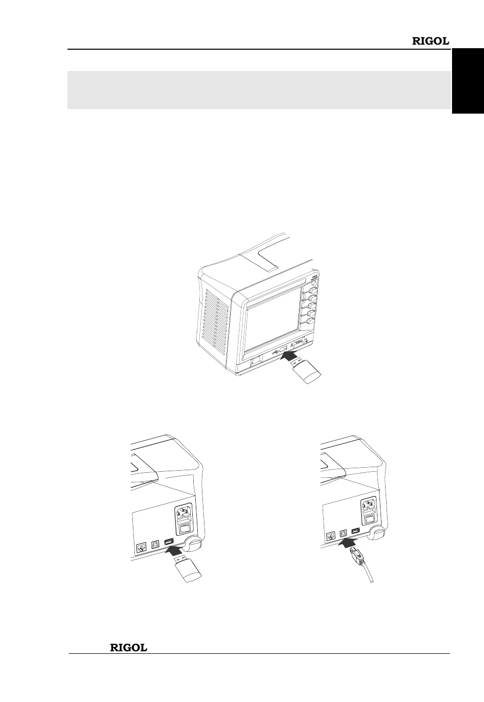 How to connect usb devices, How to connect usb devices 7 | RIGOL DS1000B User Manual | Page 33 / 36