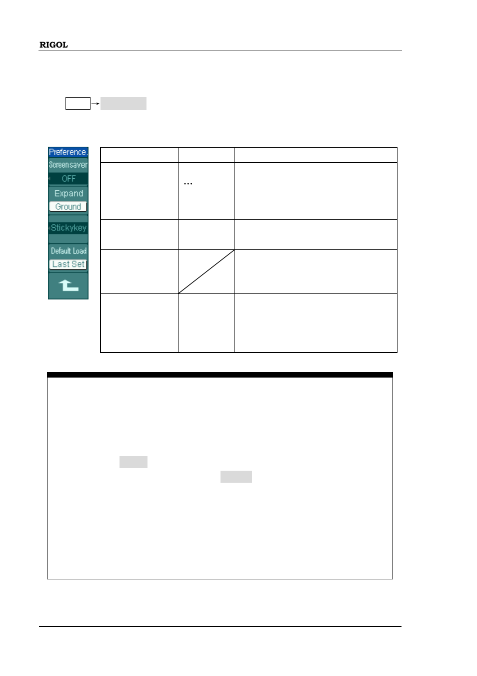 Preference | RIGOL DS1000B User Manual | Page 120 / 166