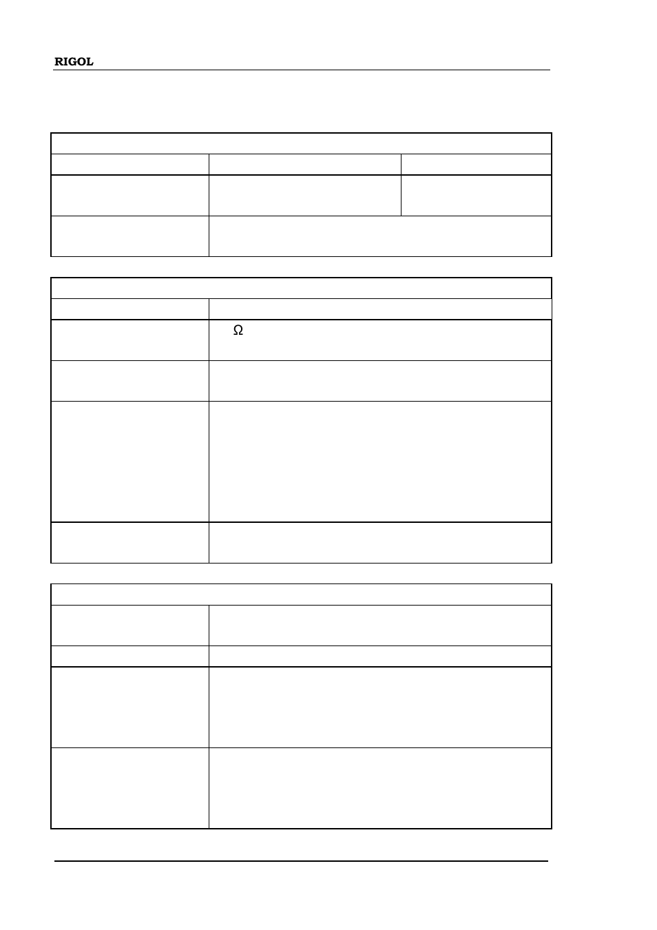 Technical specifications, Technical specifications -2 | RIGOL DS1000B User Manual | Page 156 / 166