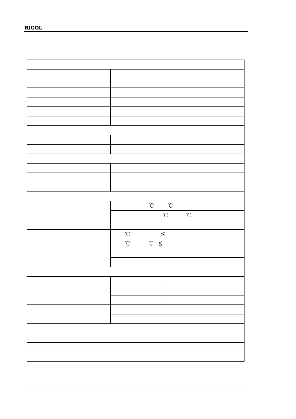 General specifications, General specifications -6 | RIGOL DS1000B User Manual | Page 160 / 166