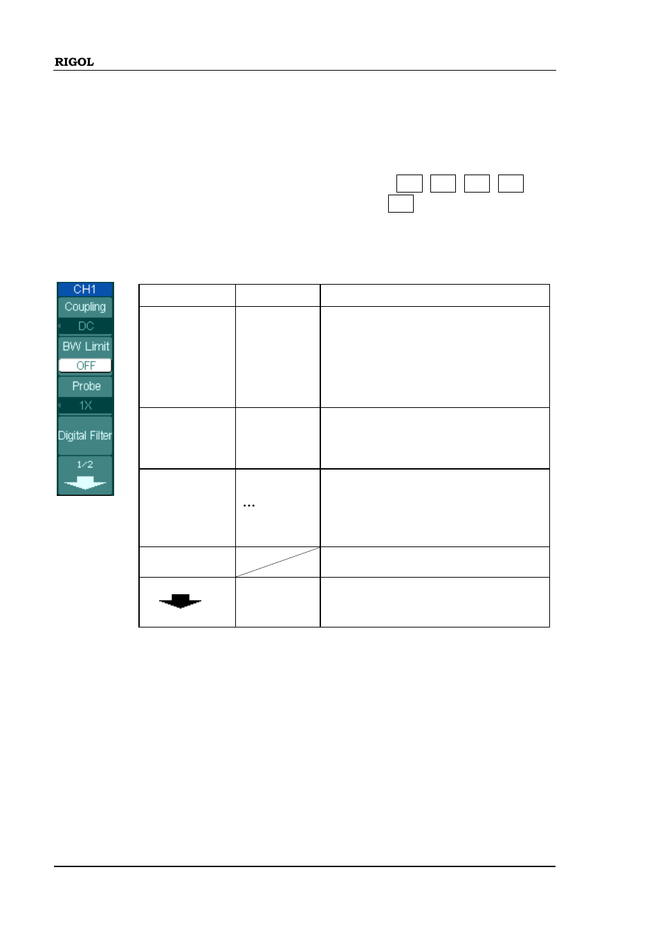 Channel settings, Channel settings -4 | RIGOL DS1000B User Manual | Page 34 / 166