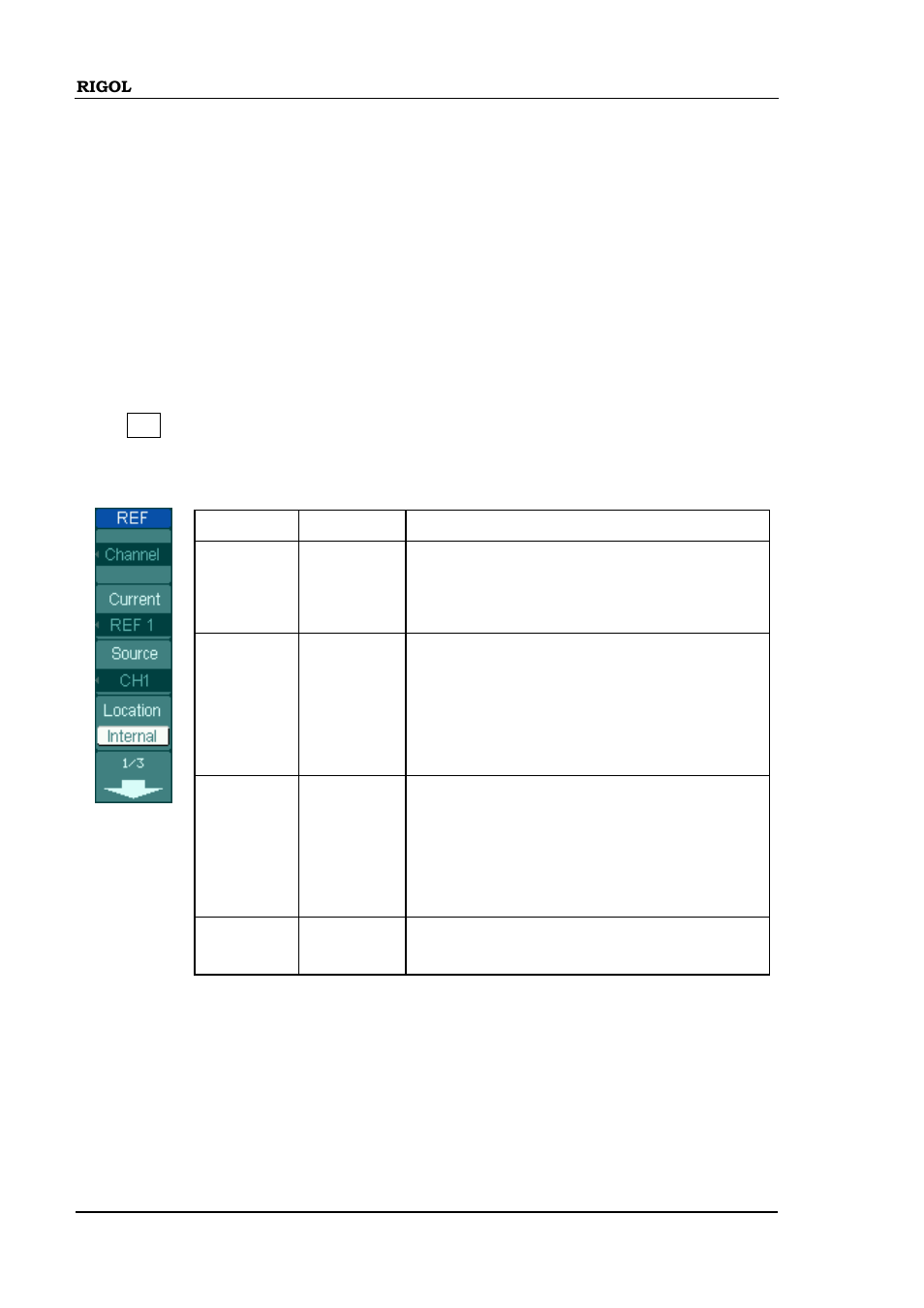 Ref function, Ref function -20 | RIGOL DS1000B User Manual | Page 50 / 166