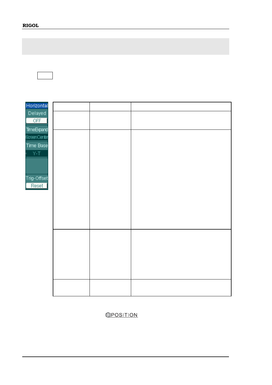 To set up the horizontal system, To set up the horizontal system -28 | RIGOL DS1000B User Manual | Page 58 / 166