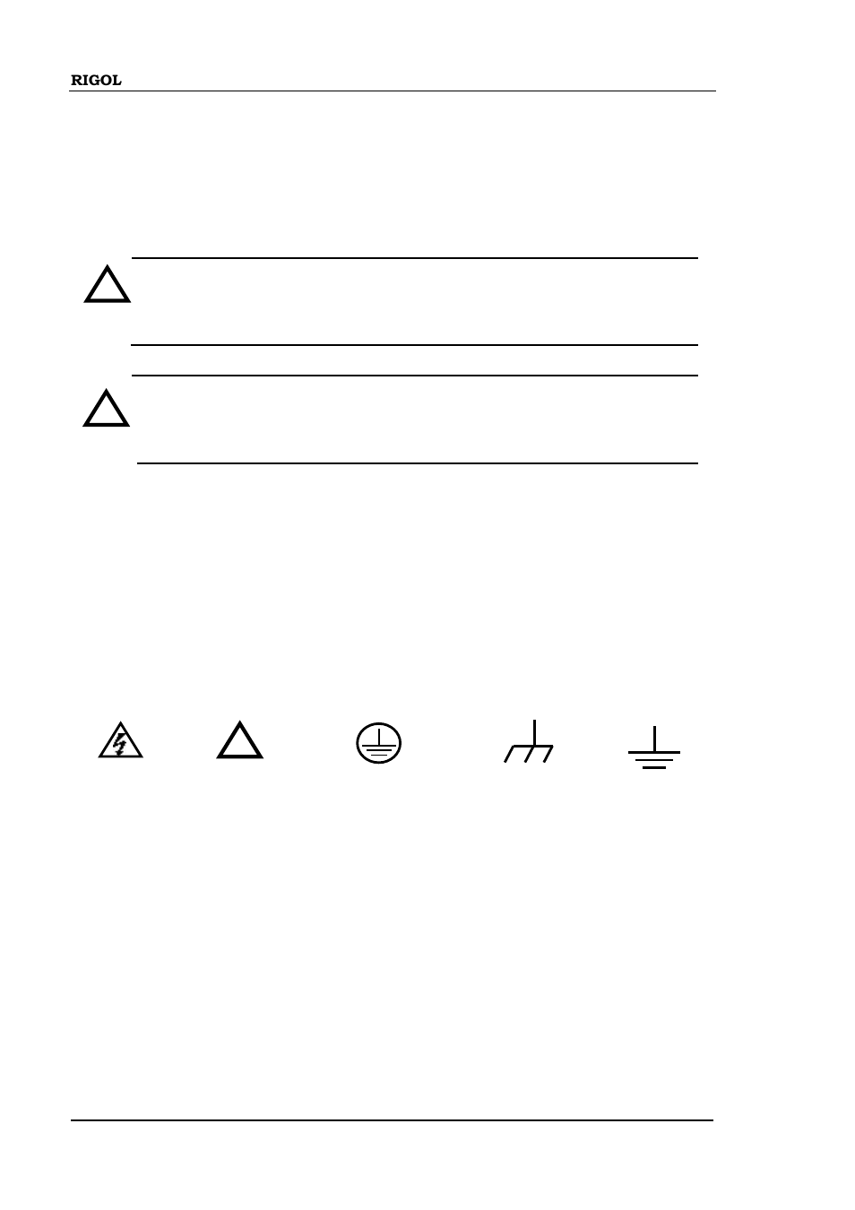 Safety terms and symbols | RIGOL DS1000B User Manual | Page 6 / 166