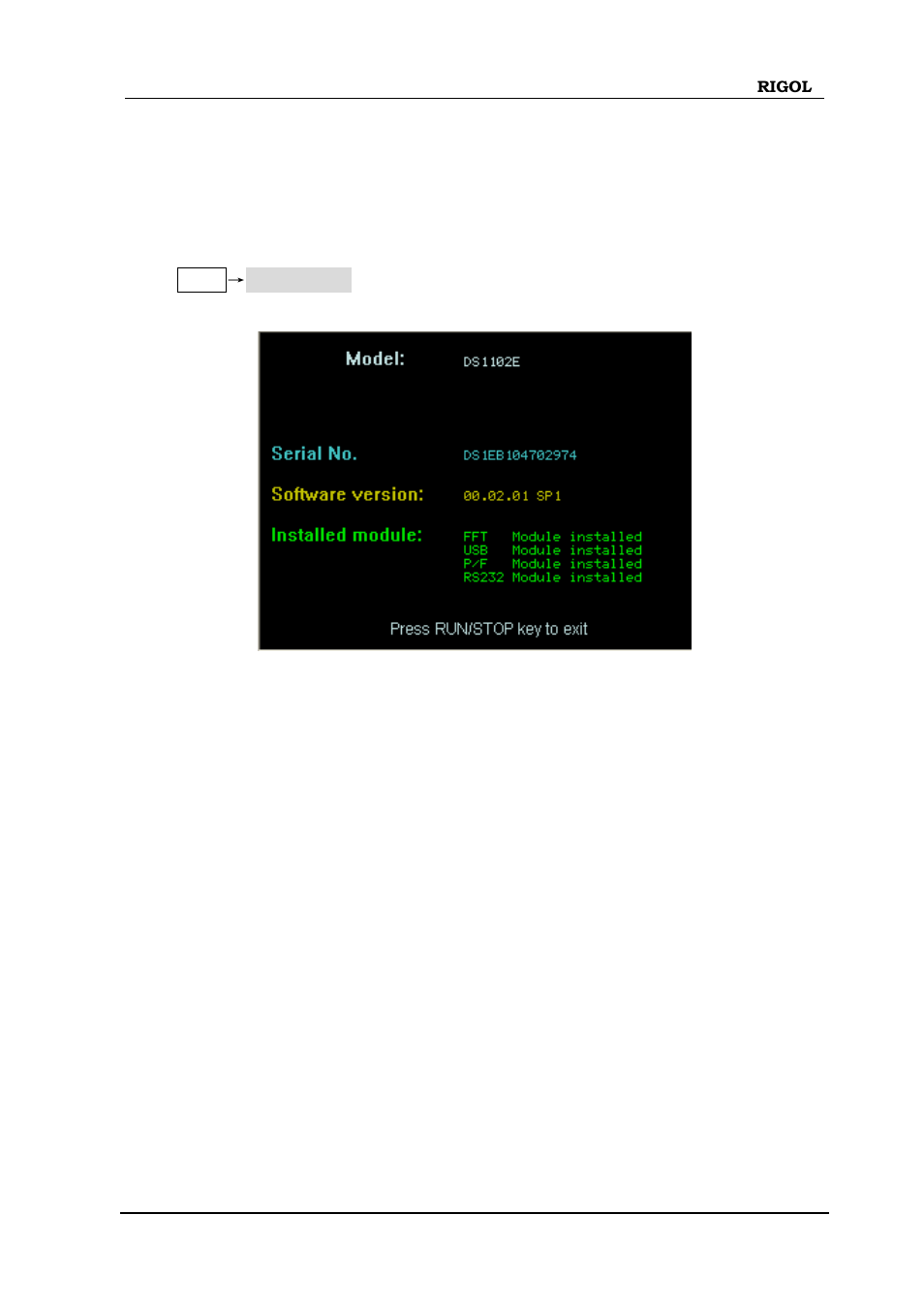 System information | RIGOL DS1000D User Manual | Page 115 / 166